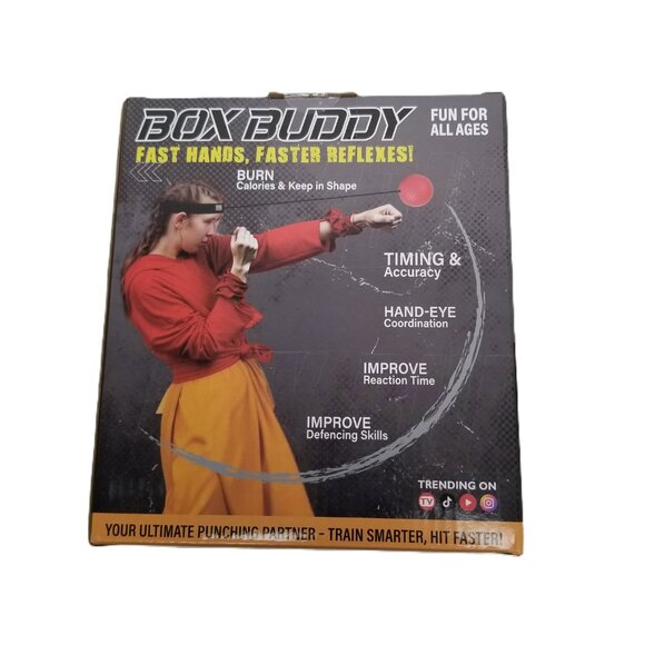 Box Buddy Reflex Ball Training Set Boxing Headband Fitness Trainer New Gift - Picture 2 of 6